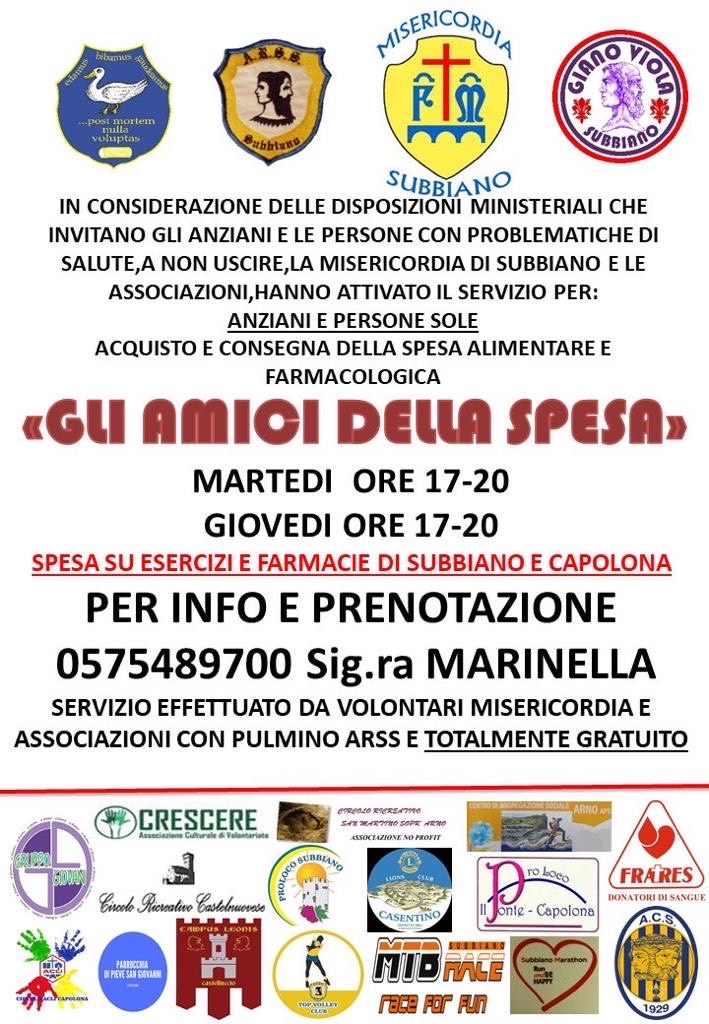Confraternita di Misericordia Subbiano, “Gli amici della spesa”