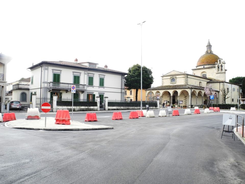 Montevarchi: domani 16 marzo i lavori di completamento della segnaletica stradale nella zona di piazza Giotto e via Burzagli