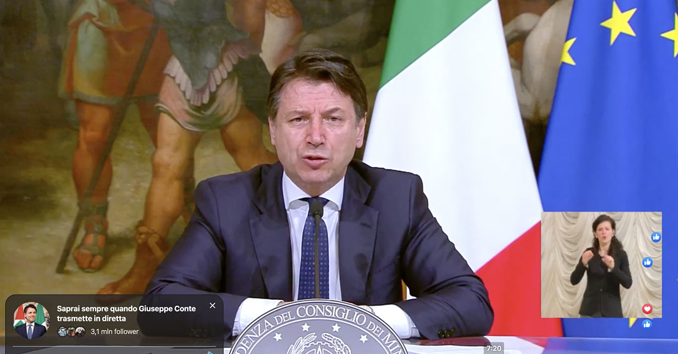 Conte: “non possiamo permetterci di allentare le misure”. Anche Pasqua in quarantena