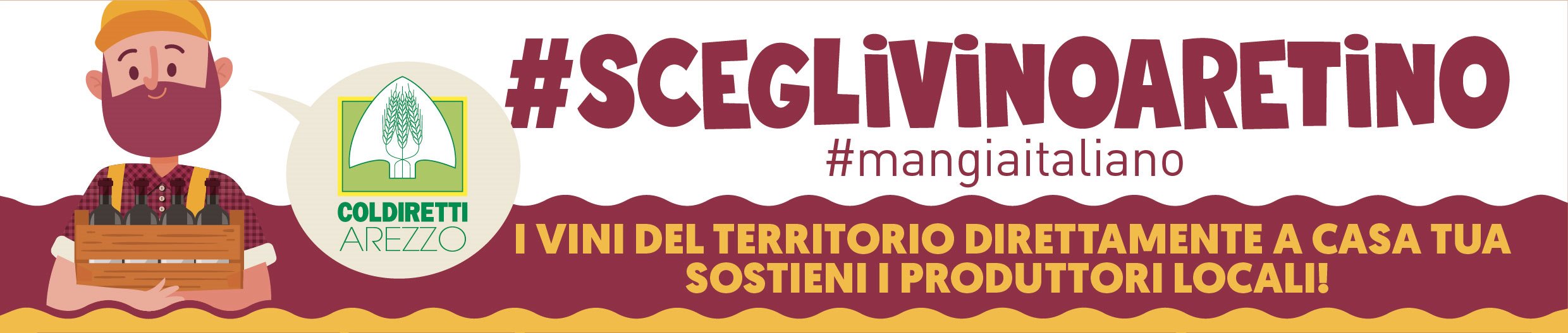 Coldiretti: #sceglivinoaretino, parte la campagna a domicilio delle aziende vitivinicole