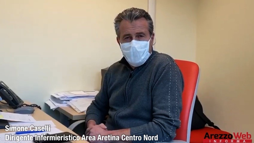 Simone Caselli, dirigente infermieristico dell’Area Aretina spiega l’attività in questo momento difficile