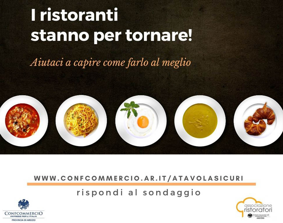 Pronti per la ripartenza, i ristoratori aretini lanciano a tavola sicuri