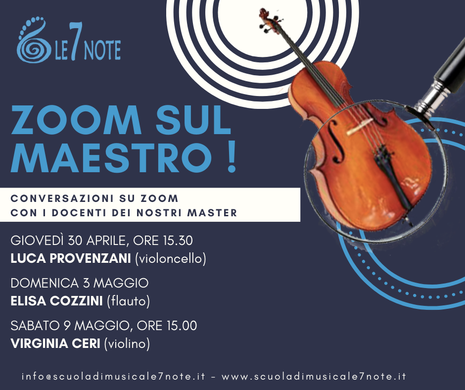 Le 7 Note non si ferma:  La Scuola di Musica del Colle del Pionta prosegue le sue attività online e porta avanti alcune nuove iniziative