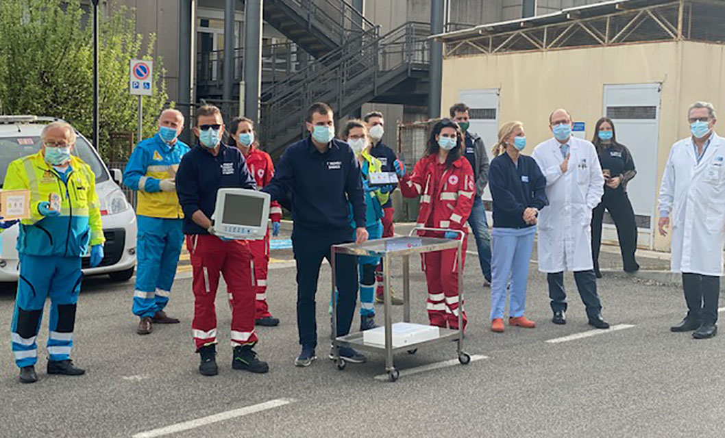 Donato altro materiale all’ospedale dalla protezione civile di Bibbiena