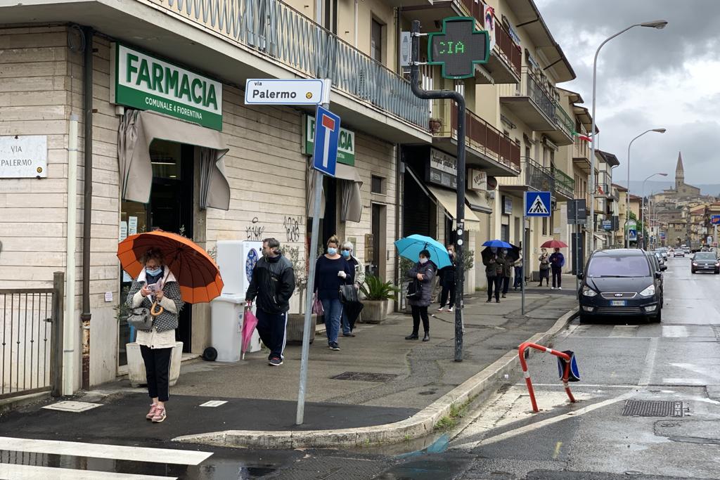Mascherine, tutti in fila per il ritiro