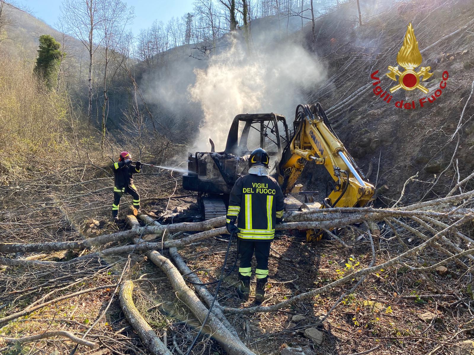 Incendio boschivo a Monterchi, 6000 metri quadrati di bosco in fiamme