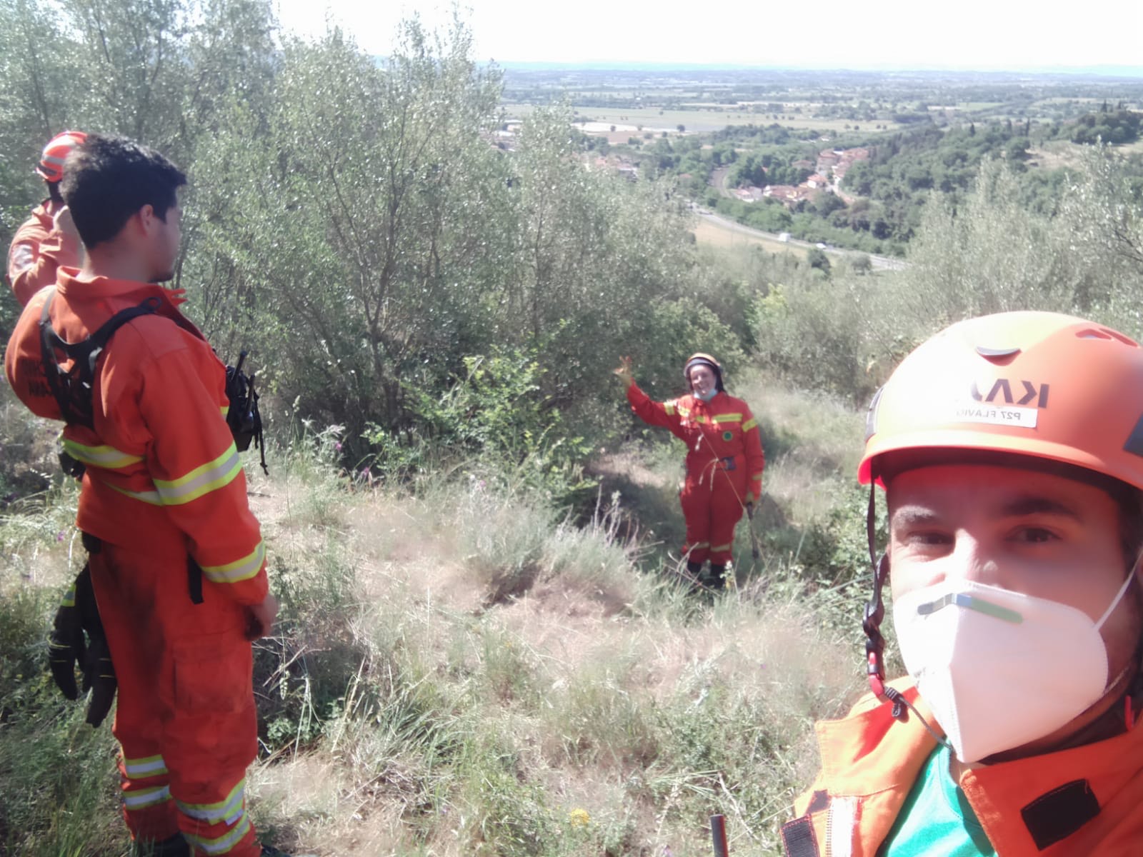 Due incendi a Olmo, La Racchetta in azione