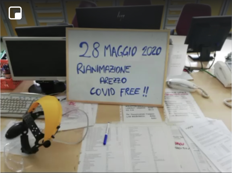 28 maggio, terapia intensiva Covid free. Il video dei sanitari