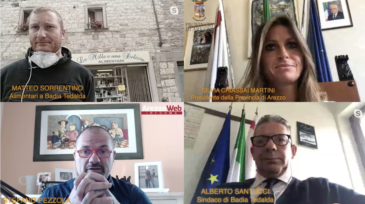 In diretta con Silvia Chiassai Martini Presidente della Provincia di Arezzo e Alberto Santucci Sindaco di Badia Tedalda