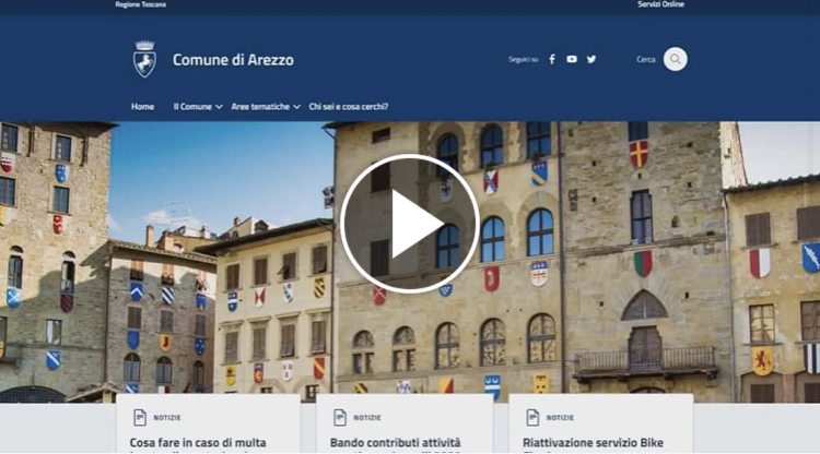L’@retina va in pensione, in rete il nuovo sito smart del Comune di Arezzo