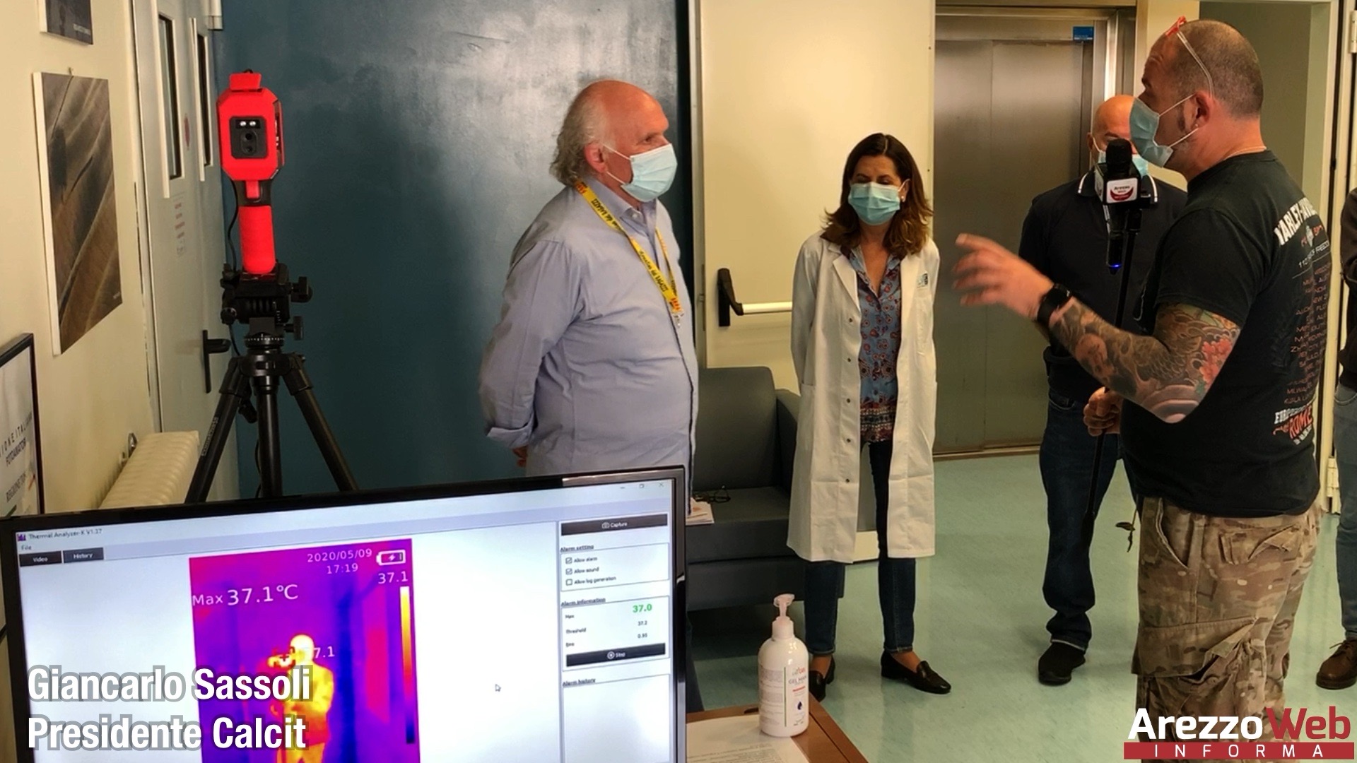 Ecco un altra donazione di PM Allarmi che insieme al Calcit porta la termocamera alla palazzina del Calcit