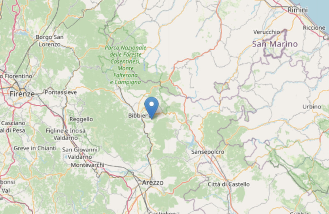 Scossa di terremoto 2.7 a Chitignano