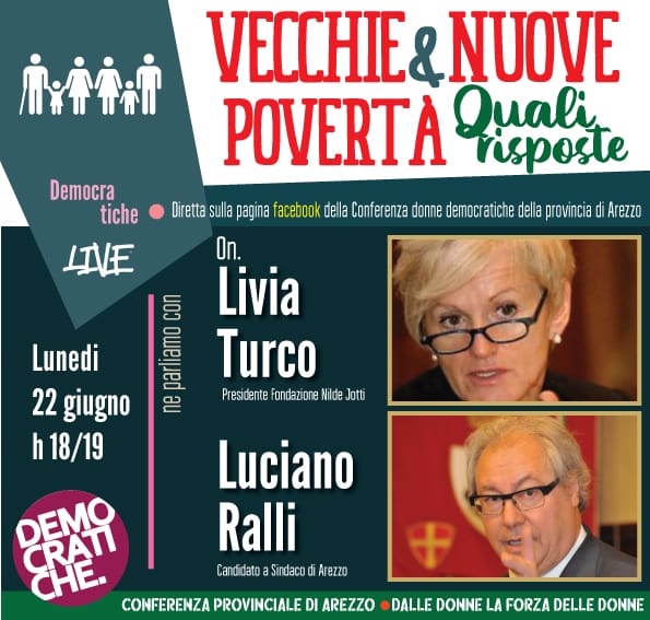 Ralli e Turco in diretta FB su emergenze sociali e povertà