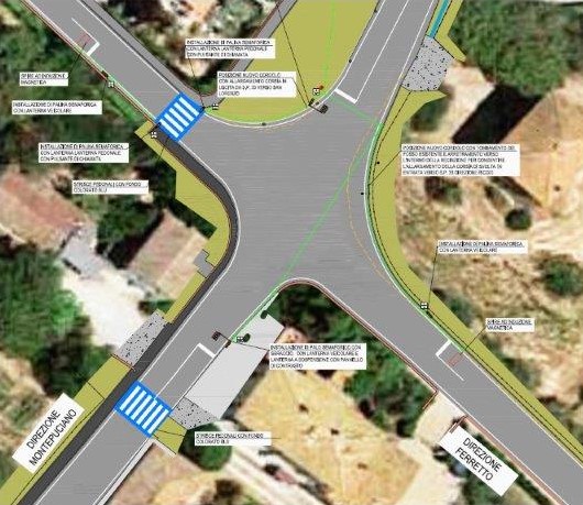 Cortona, nuovo semaforo a Pietraia