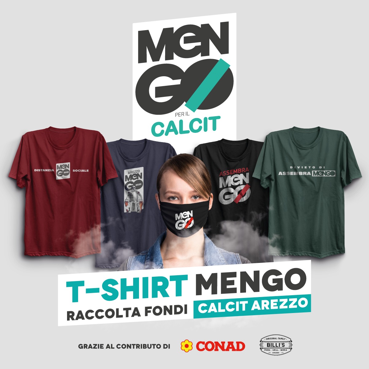 Parte la raccolta fondi “MEN/GO per il Calcit”, magliette e mascherine targate MEN/GO per i donatori