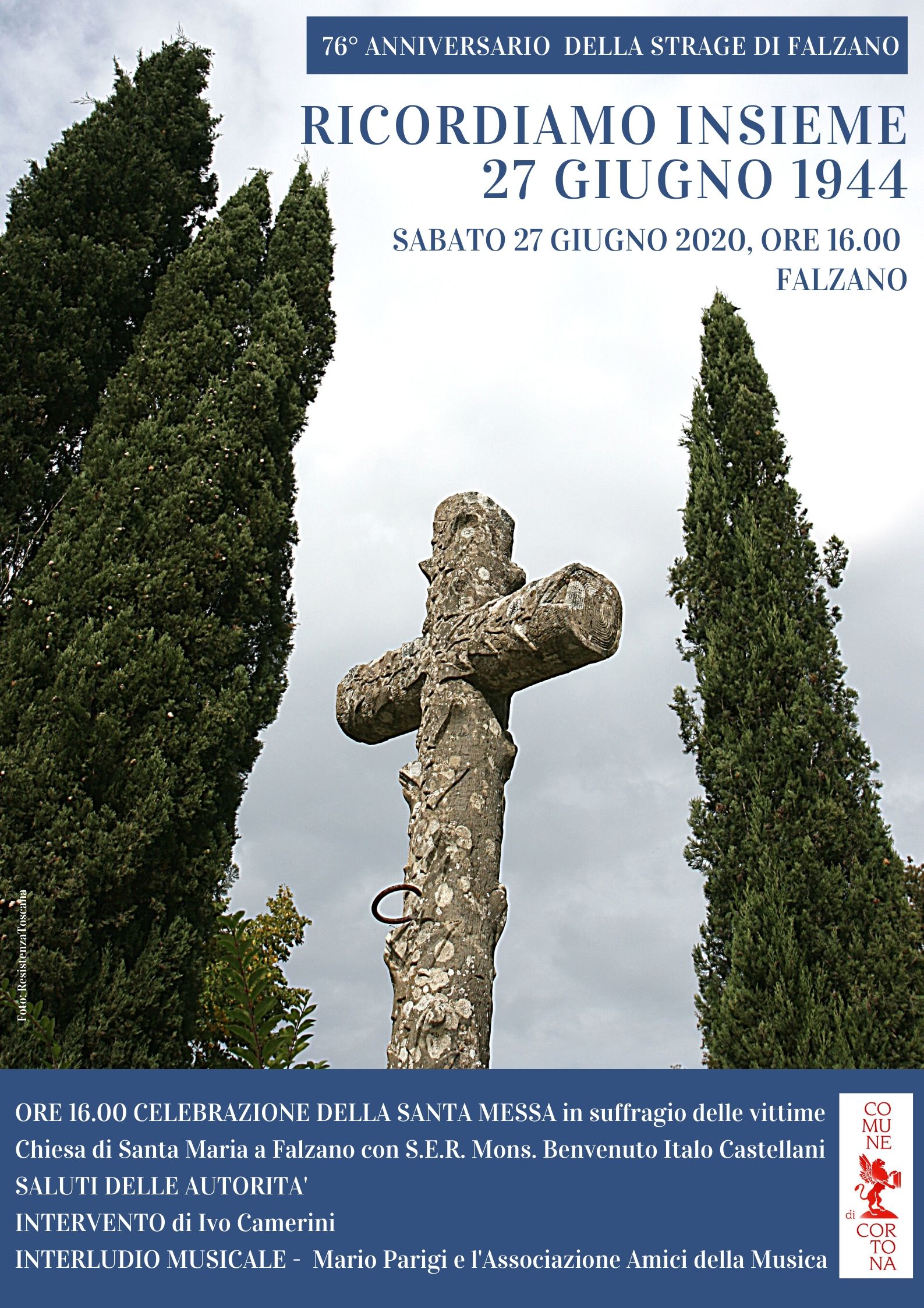 Cortona, commemorazione della strage di Falzano