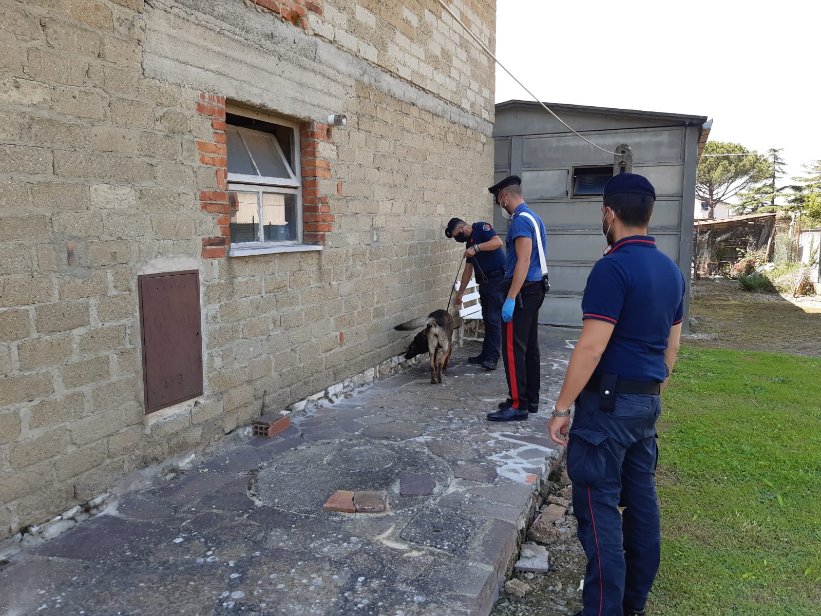 Blitz antidroga dei carabinieri. Stupefacente nascosto anche tra le pietre di un muro