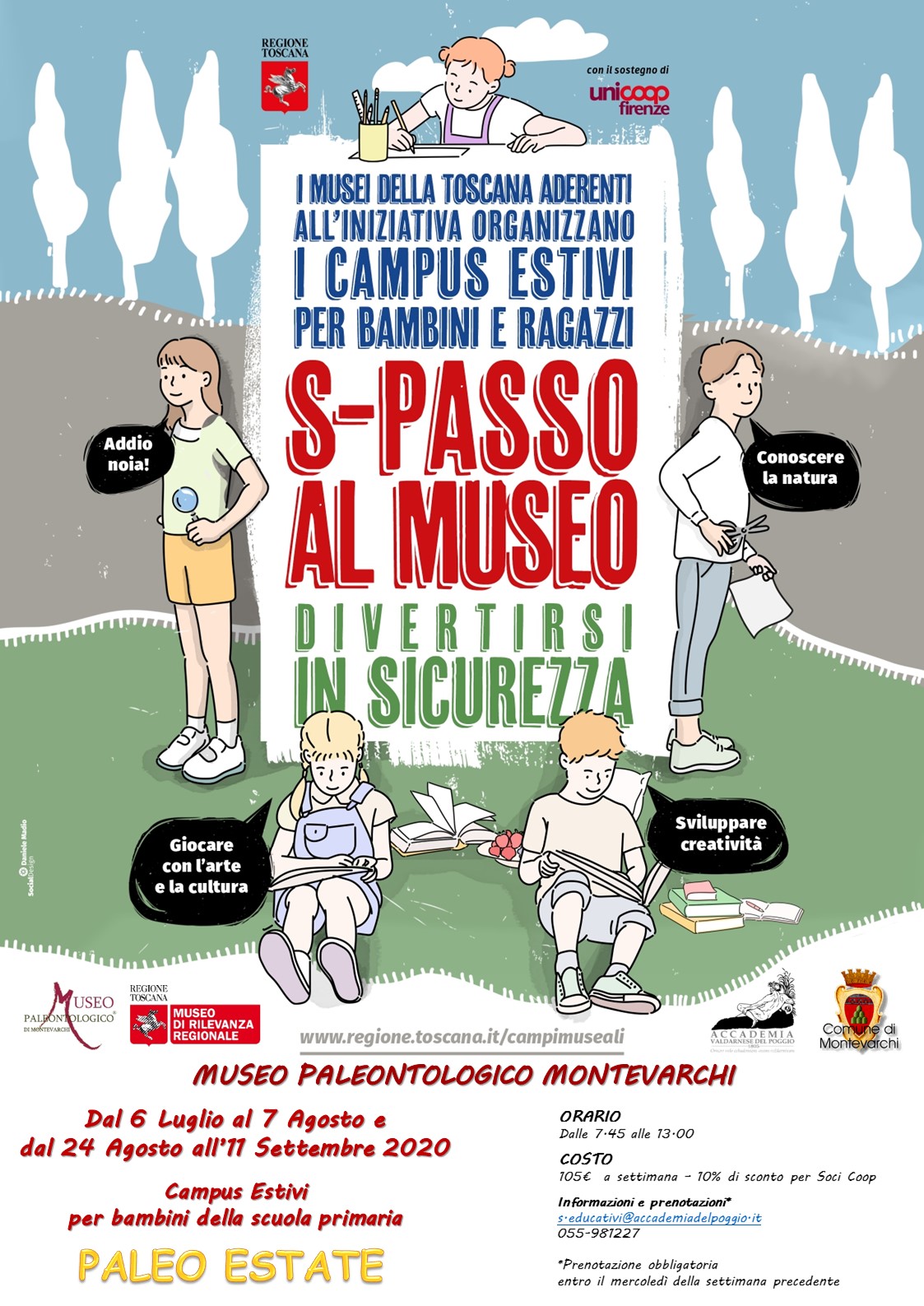Museo Paleontologico Montevarchi,  “Paleo Estate”: campi estivi S-Passo al Museo