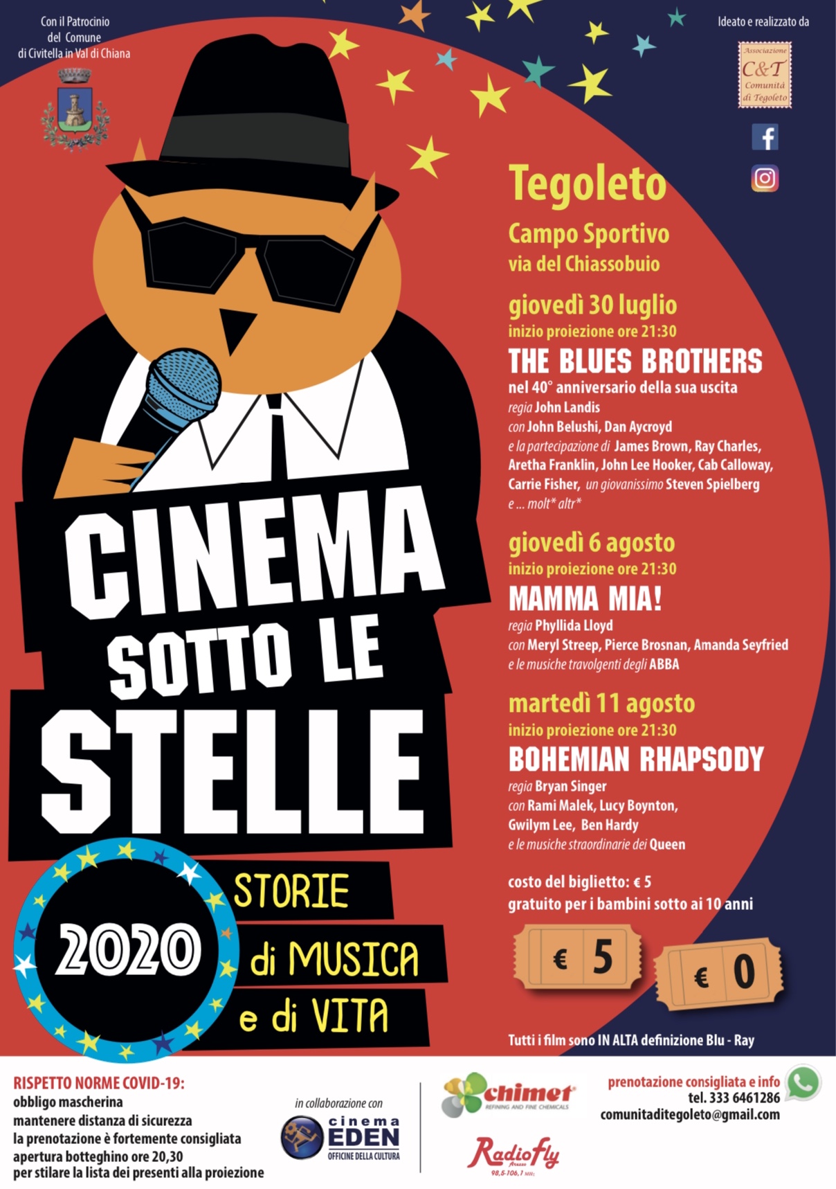 Al via la terza edizione di “Cinema sotto le Stelle” a Tegoleto