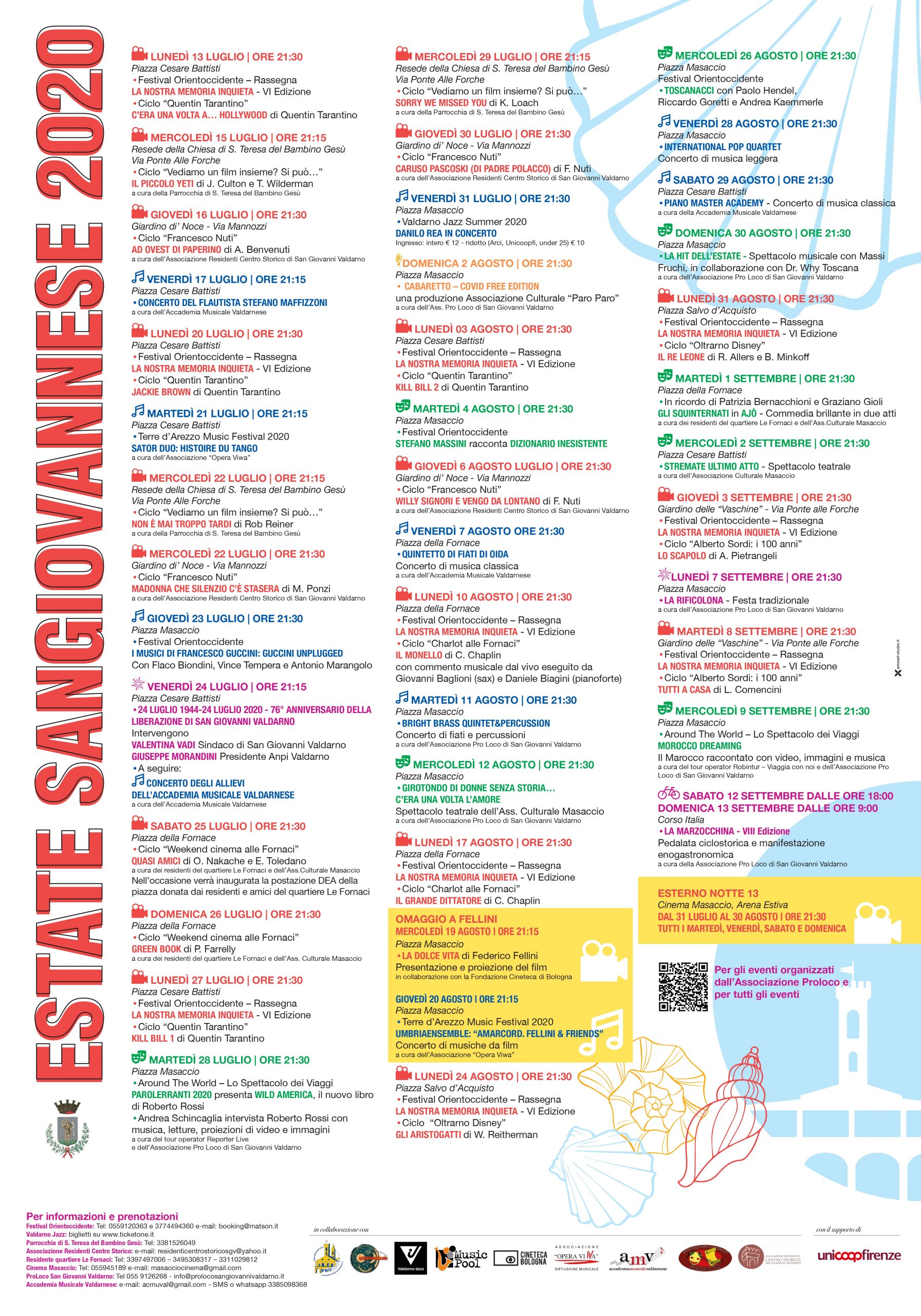 ESTATE SANGIOVANNESE 2020: Cinema, musica, teatro e spettacoli: un’estate di eventi a San Giovanni