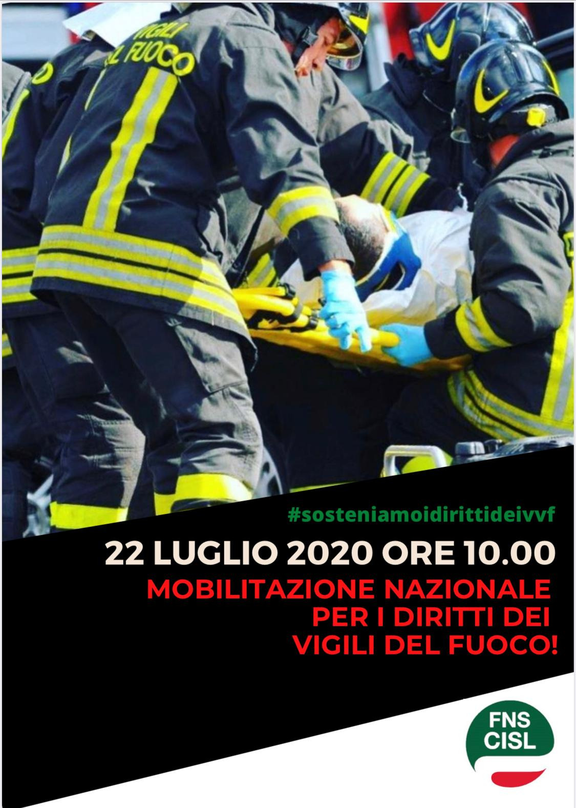 Mobilitazione dei Vigili del Fuoco. CISL:  “Più diritti anche economici per un Corpo che da decenni non ha le rivalutazioni che merita”