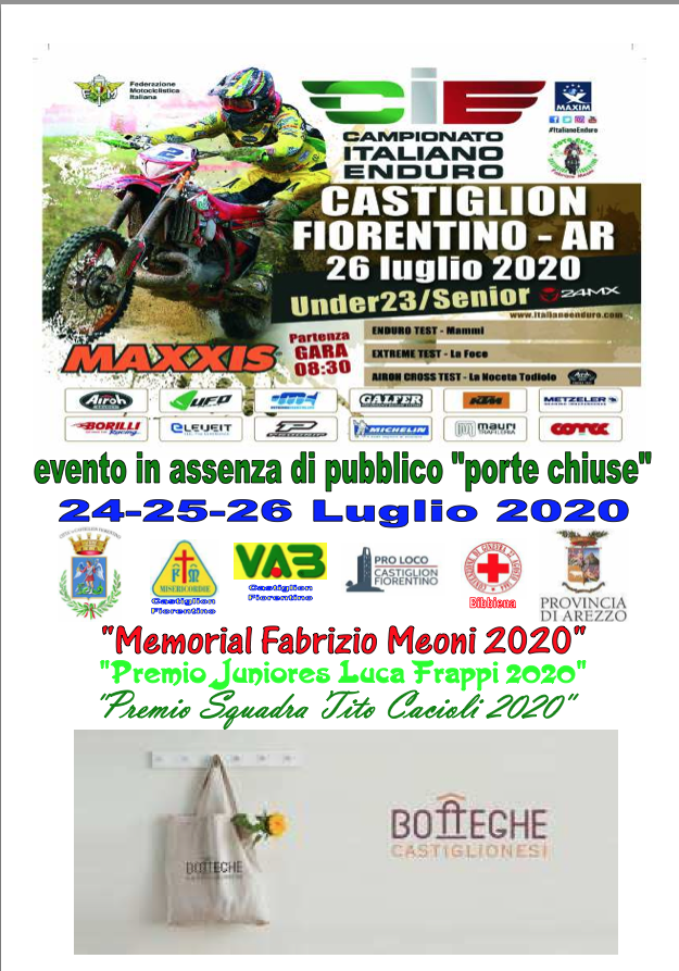 Al via il Campionato Italiano Enduro Under 23 e Senior a Castiglion Fiorentino