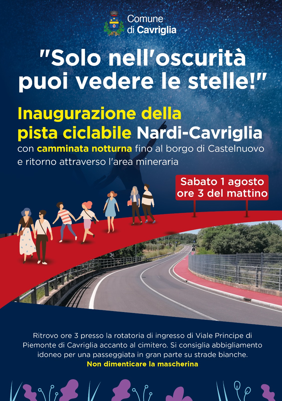 Inaugurazione del primo tratto della ciclabile Cavriglia-Nardi con camminata notturna