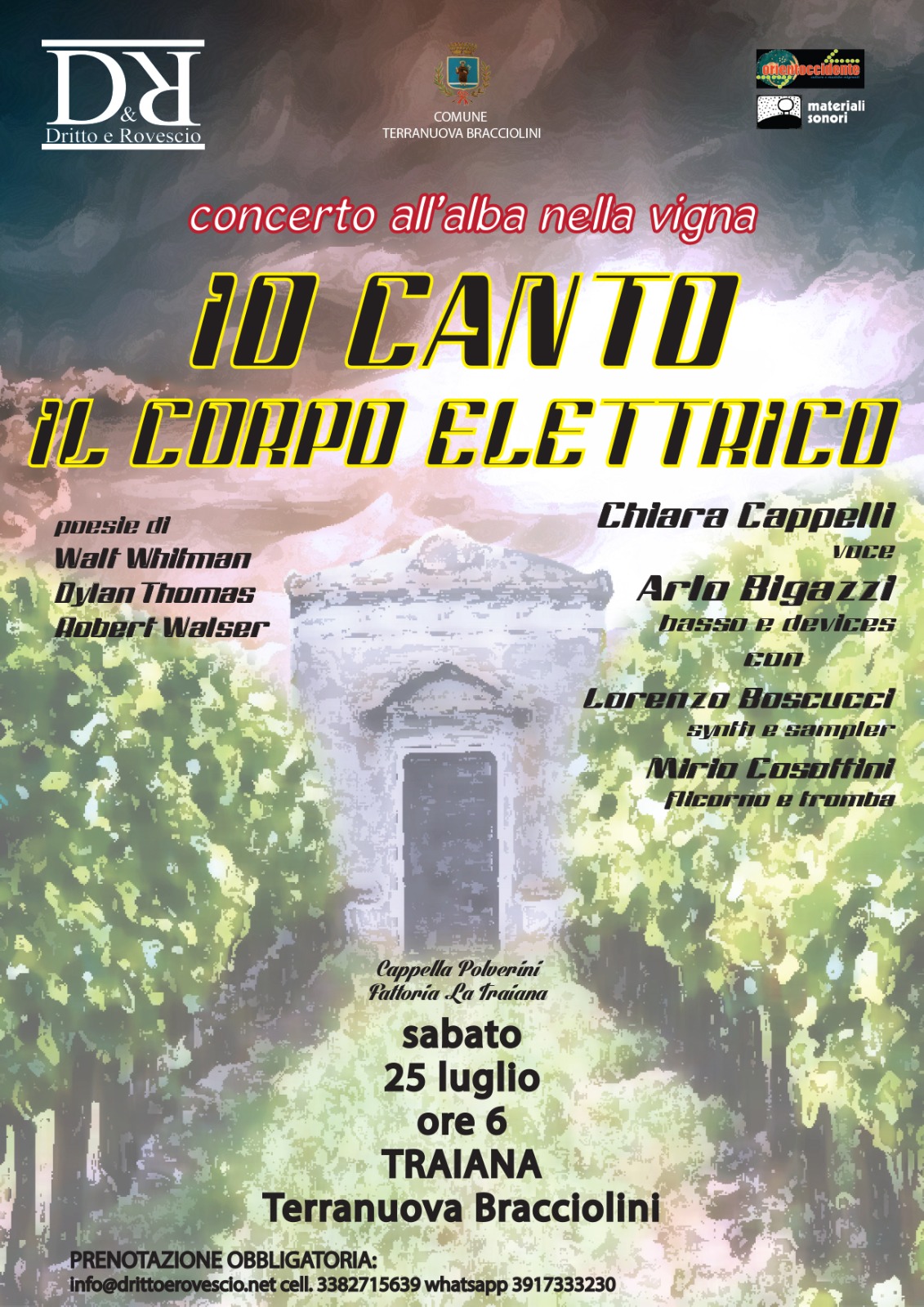Torna il concerto all’alba nella vigna con il recital “Io canto il corpo elettrico”
