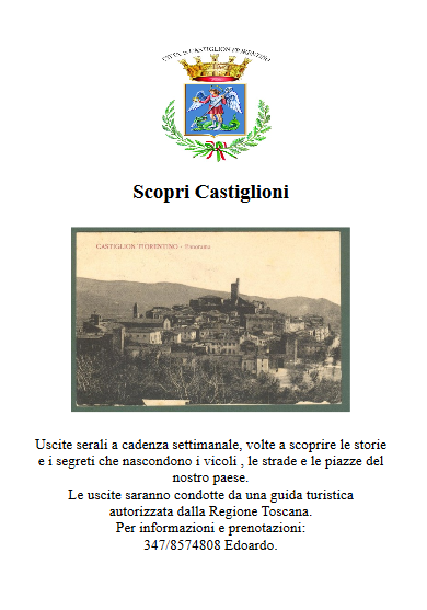 Castiglion Fiorentino, nuovo appuntamento con “Scopri Castiglioni”
