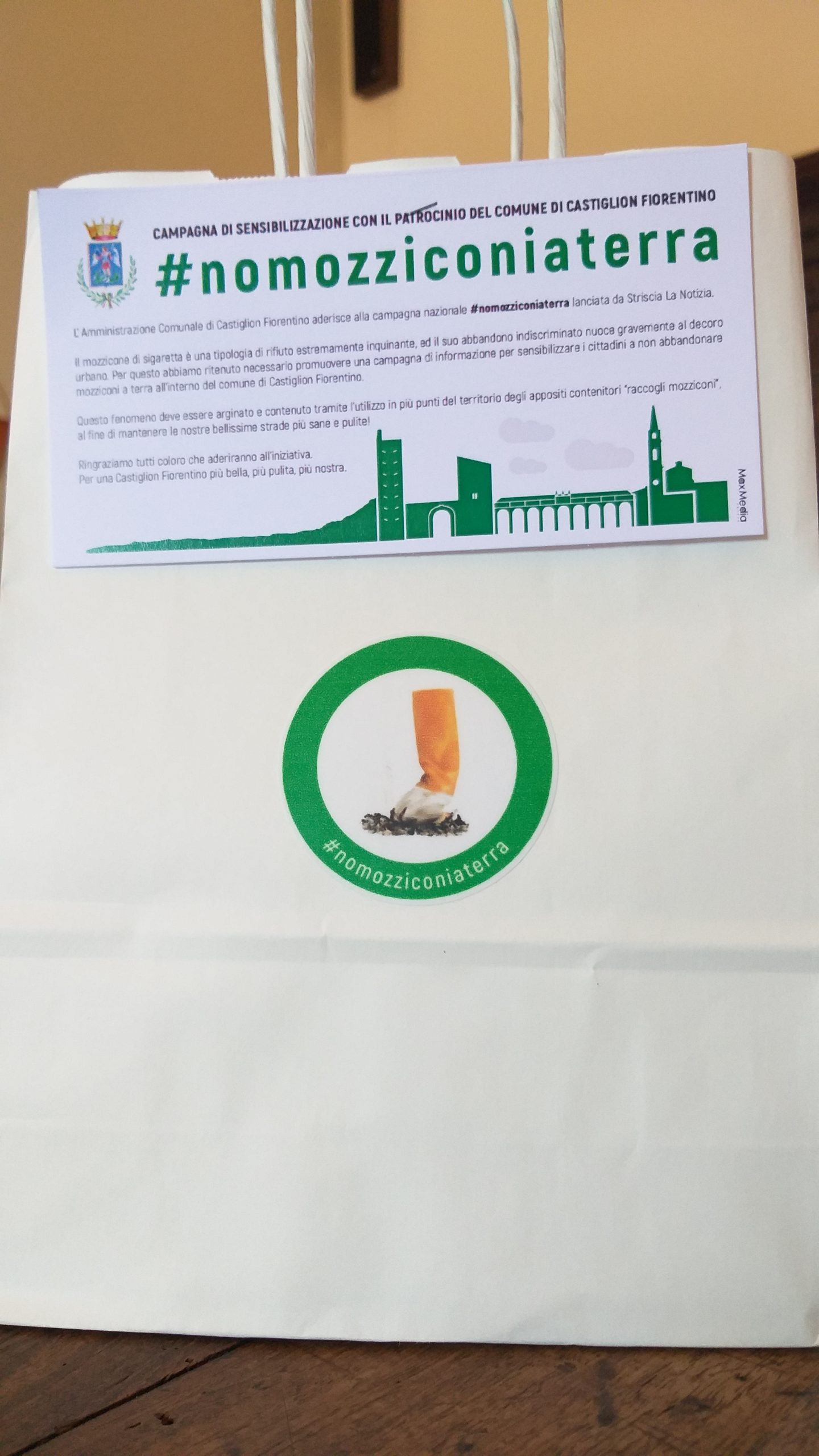 Castiglion Fiorentino, #nomozziconiaterra: dopo l’adesione alla campagna lanciata dalla trasmissione televisiva Striscia la Notizia” entra nel vivo il progetto ambientale