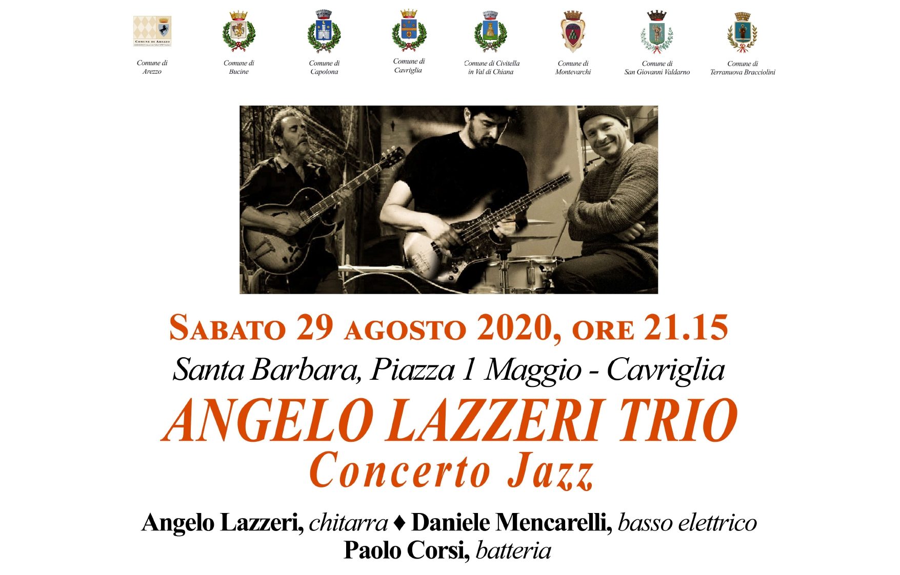 Cavriglia: Trio Jazz Angelo Lazzeri a Santa Barbara per “Terre d’Arezzo Music Festival”
