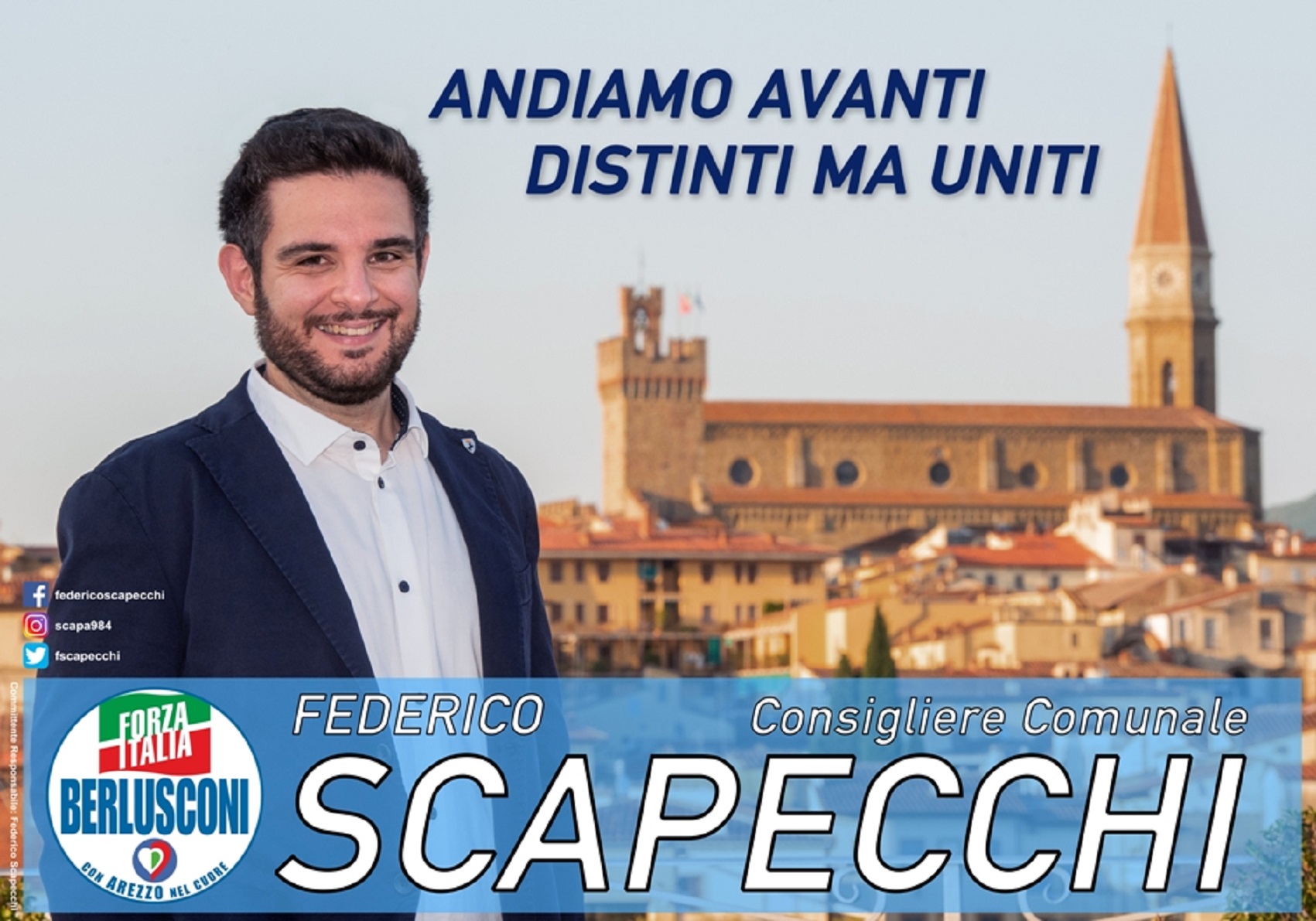 Scapecchi (FI): “Ancora al servizio della città, andiamo avanti distanti ma uniti, con Arezzo nella mente e nel cuore”