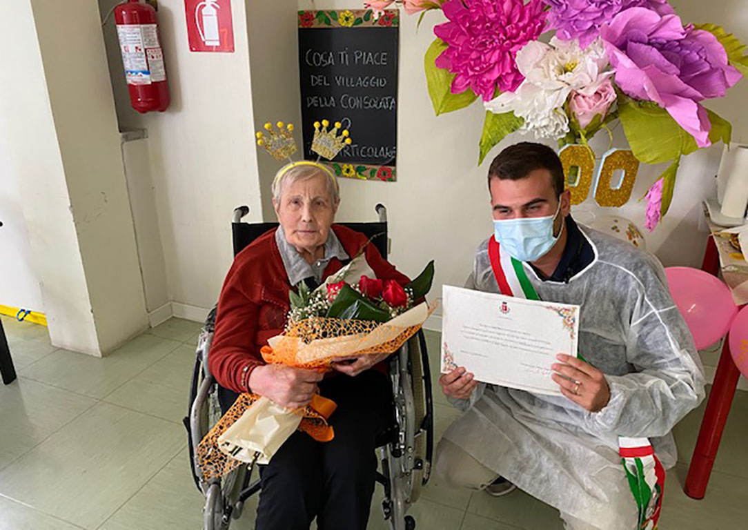 Centenaria alla RSA di Serravalle, gli auguri del Sindaco
