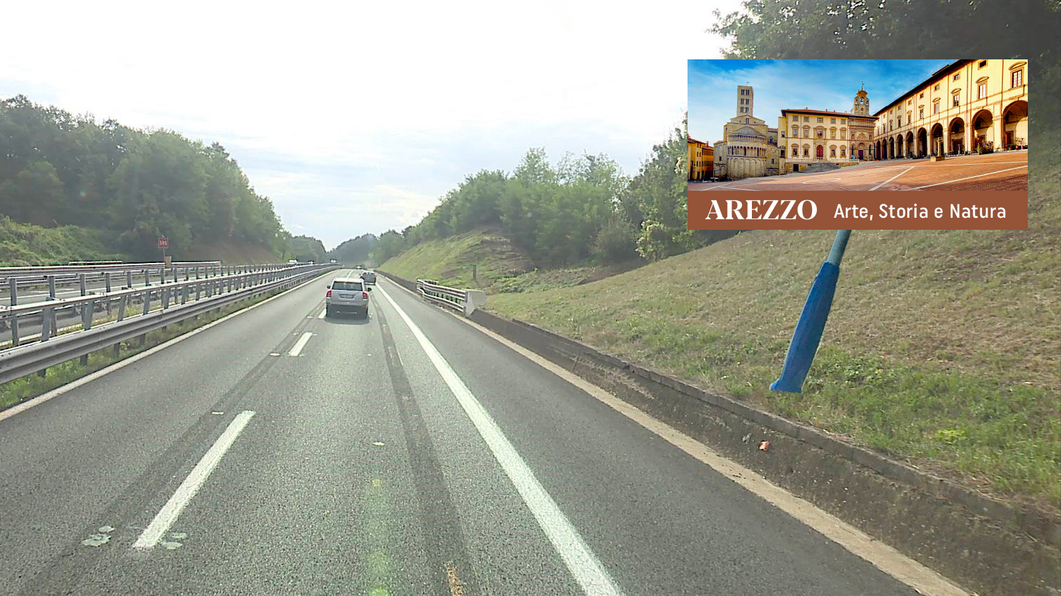 Con un’immagine di Piazza Grande Arezzo arriva anche sulla A1. Dal prossimo 10 settembre due “cartelli touring” saranno posizionati prima dell’uscita di Arezzo