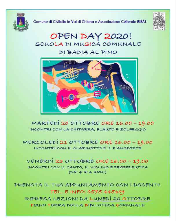 Riprende l’attività della Scuola di Musica comunale di Badia al Pino  