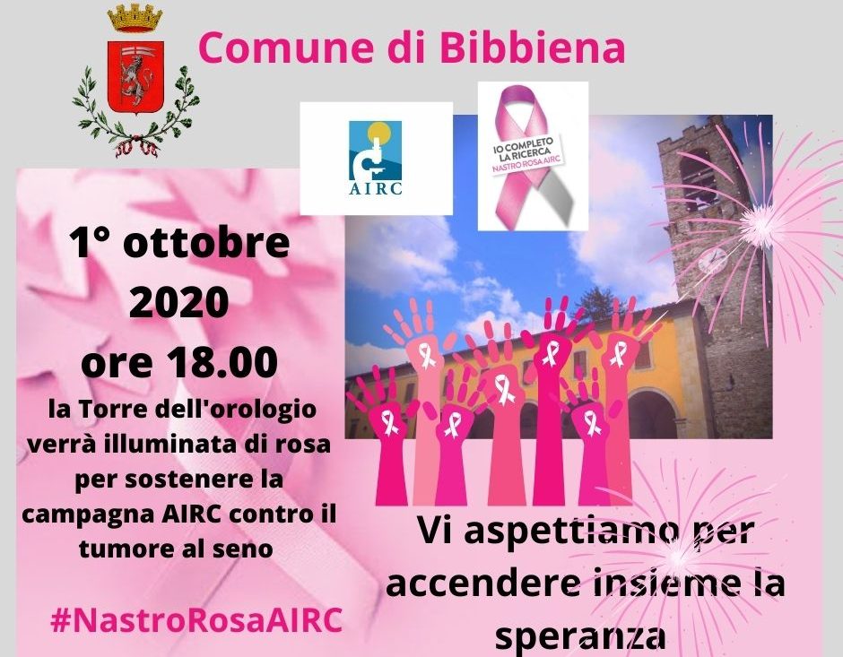 La Torre dell’orologio di Piazza Tarlati verrà illuminata di rosa come gesto simbolico di lotta contro il tumore al seno