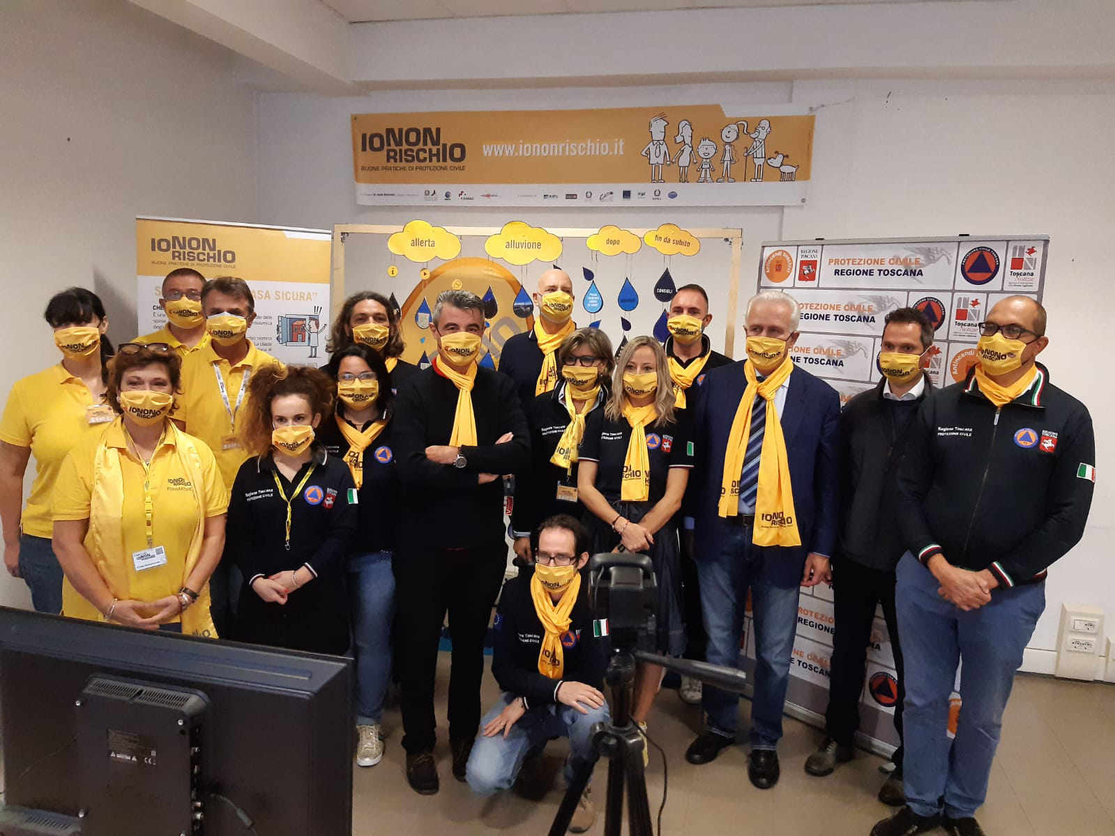 #Iononrischio2020: Giani visita la Protezione civile regionale. Videocall con Borrelli