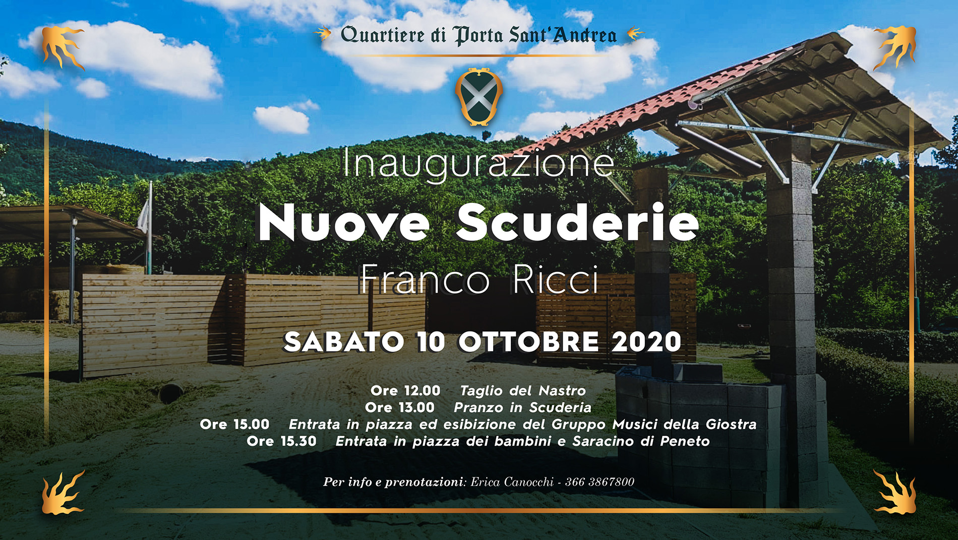 Porta Sant’andrea, il 10 ottobre si inaugurano le “nuove scuderie” Franco Ricci