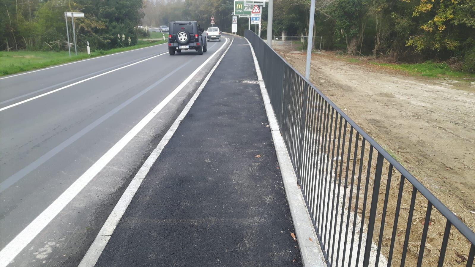Inaugurato il nuovo marciapiede lungo la sr 71 a Tavarnelle di Cortona