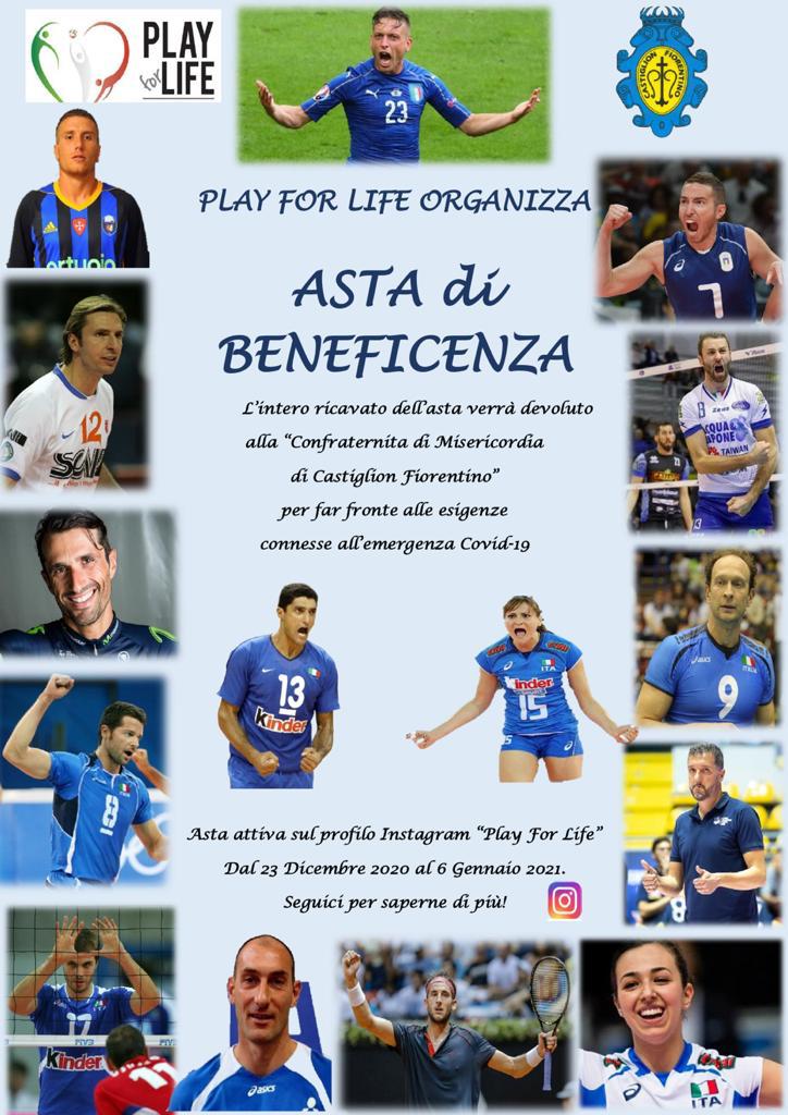 Play For Life scende in campo a favore della Confraternita di Misericordia di Castiglion Fiorentino