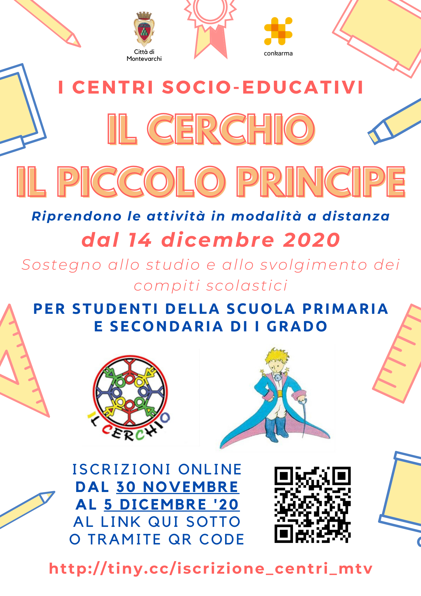 Montevarchi: aperte le iscrizioni ai centri educativi “Il cerchio” e “Il piccolo principe”