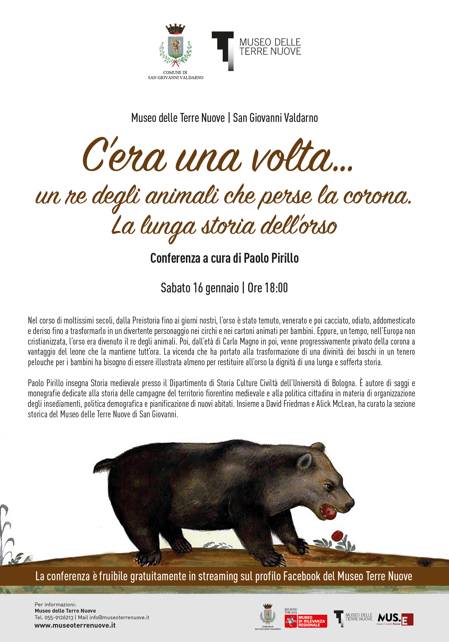 Museo delle Terre Nuove, sabato 16 gennaio la conferenza a cura del Prof. Paolo Pirillo