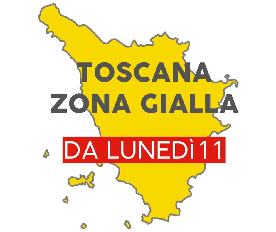 Zona gialla da lunedì 11 gennaio