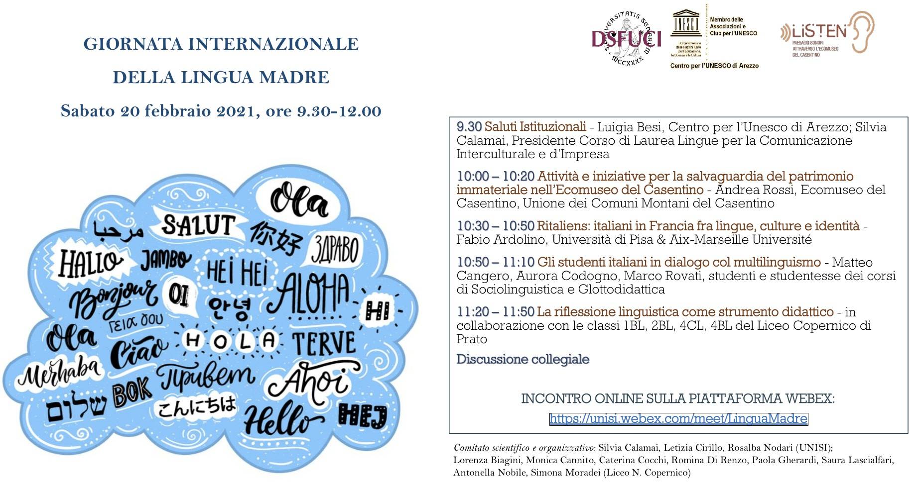 Giornata internazionale della lingua madre, un evento sull’identità linguistica il 20 febbraio all’Università di Siena