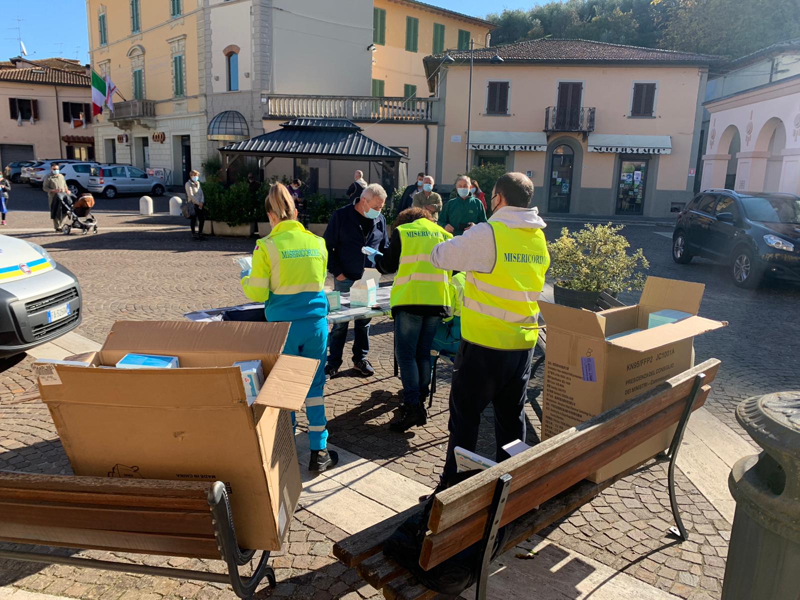 Sabato nuova distribuzione di mascherine a Cavriglia