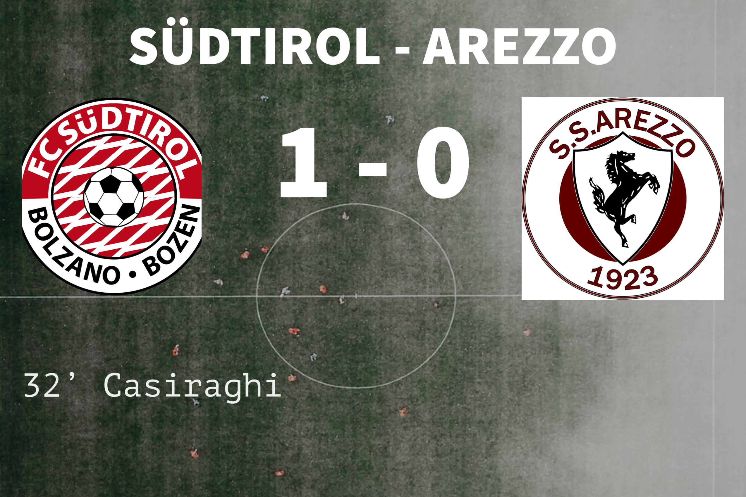 Arezzo meritavi il pareggio, sconfitta amara a Bolzano (1-0)