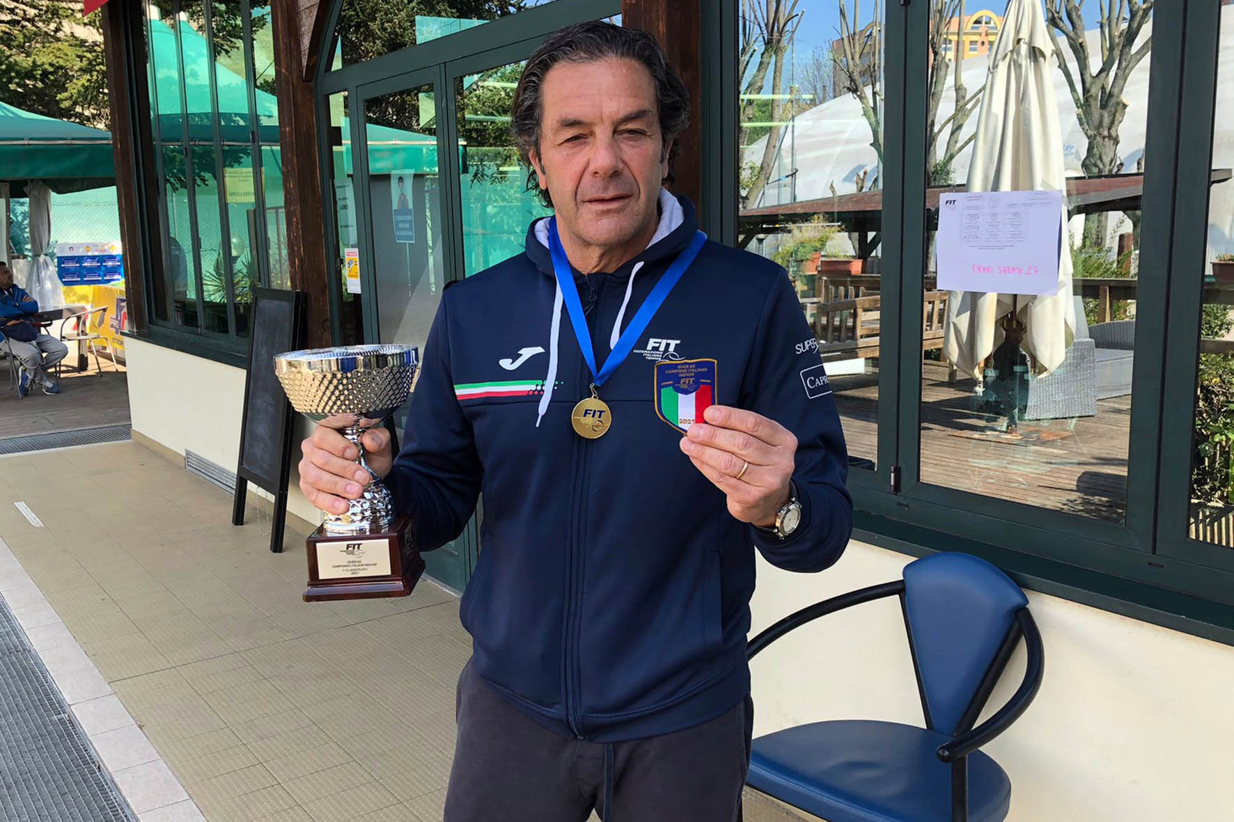L’aretino Claudio Contenti è campione italiano over60 di tennis
