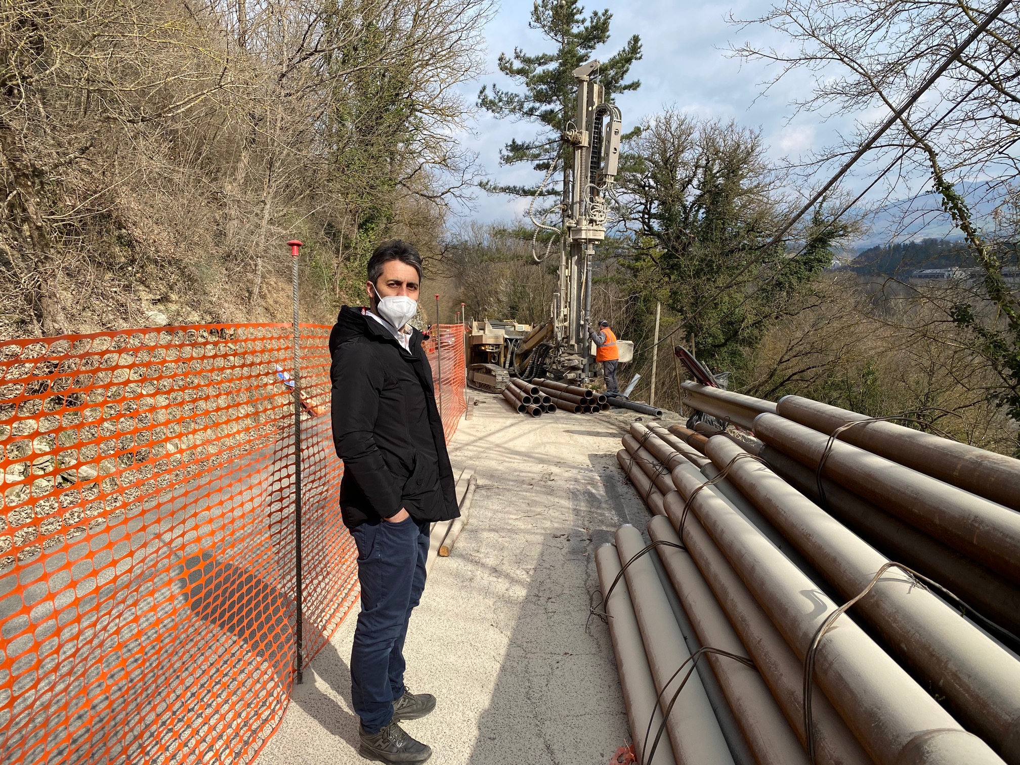 Strada Comunale di Terrossola: iniziati i lavori i messa in sicurezza