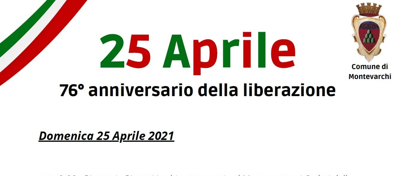 Domenica la celebrazione del 25 Aprile a Montevarchi