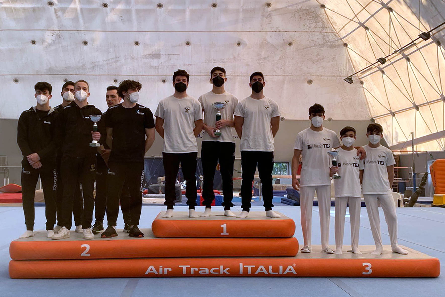 La Ginnastica Petrarca è promossa in B con l’artistica maschile